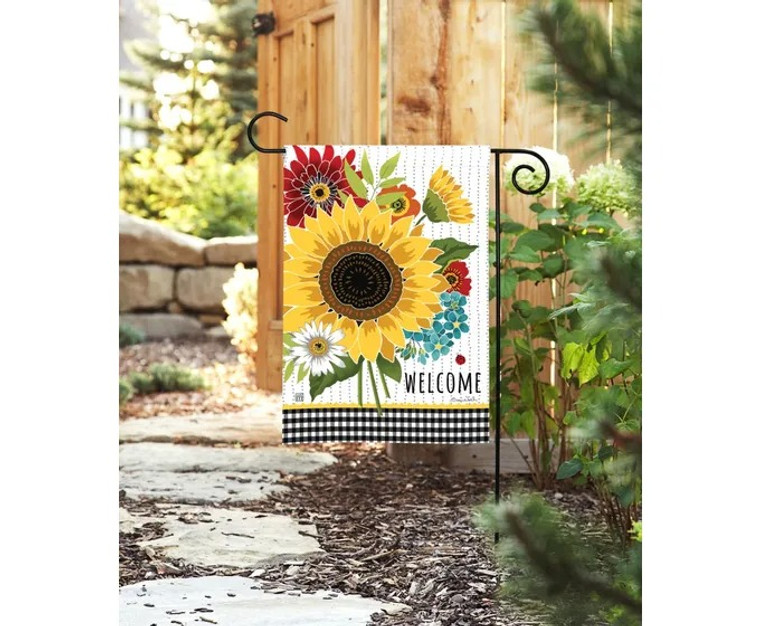 Sunflower Welcome Garden Flag