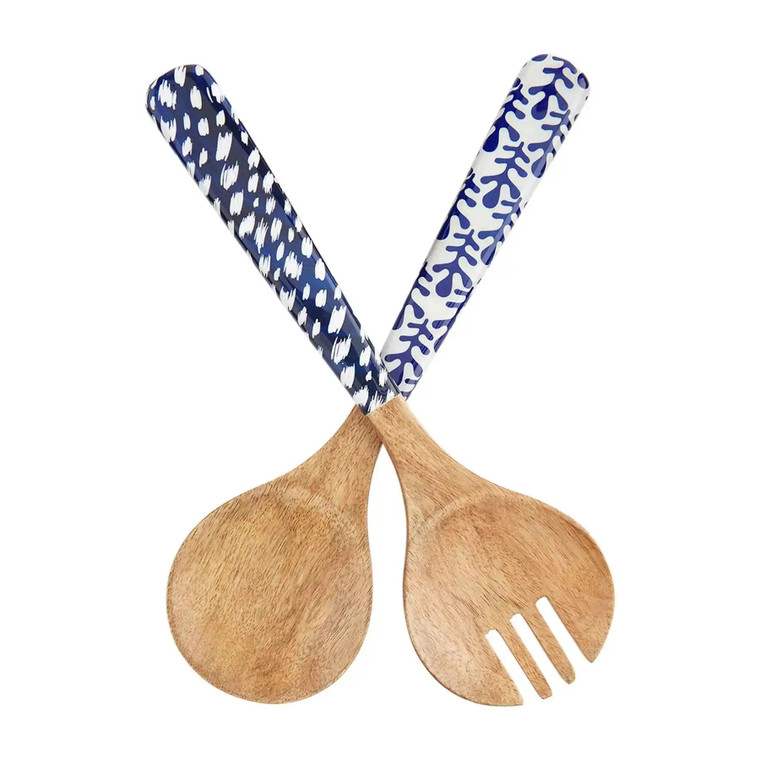 Indigo Wood Enamel Servers