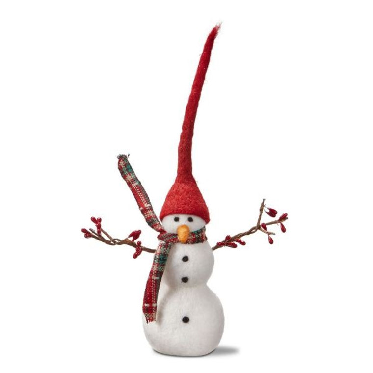 Snowman with Berry Branch -small