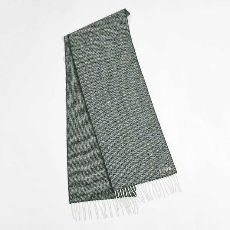 Foxford Mallard Green Herringbone Scarf