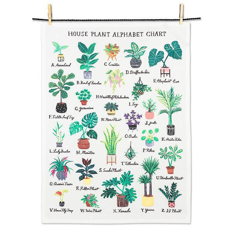 Plant Alphabet Tea Towel