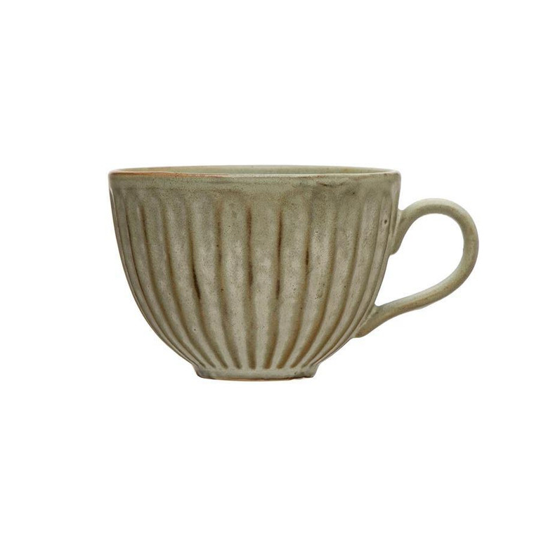 Stoneware Pleated Mug