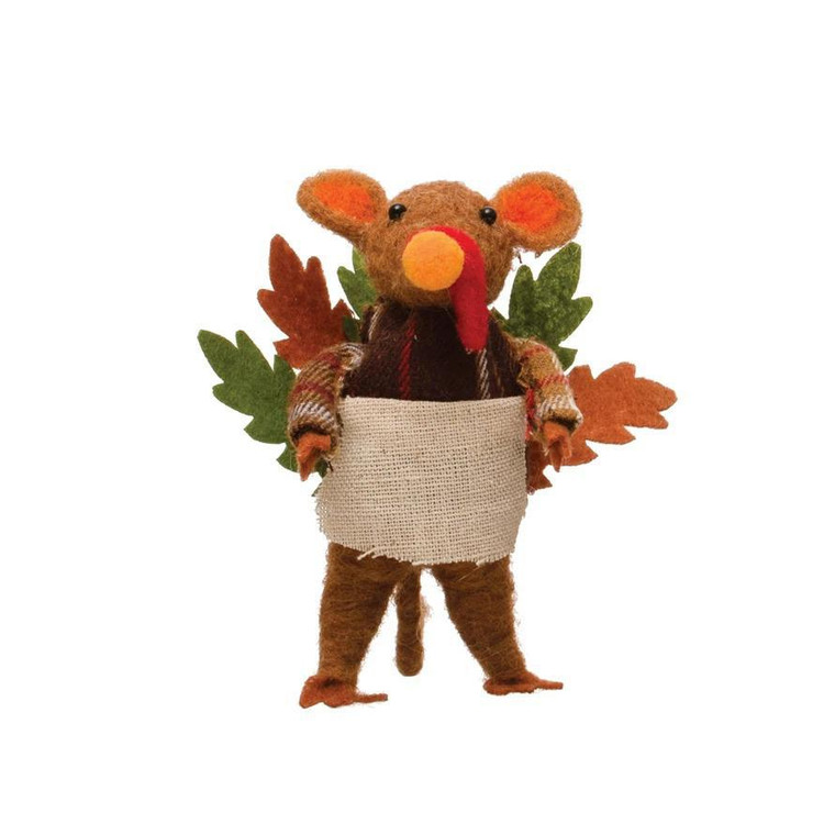 Turkey Mouse Ornament