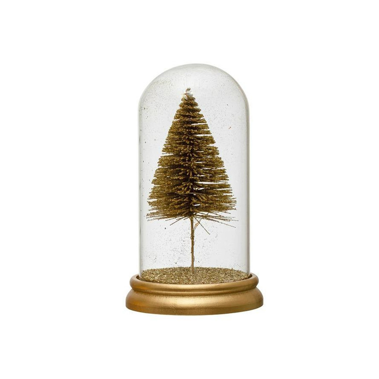 LED Glass Cloche with Tree