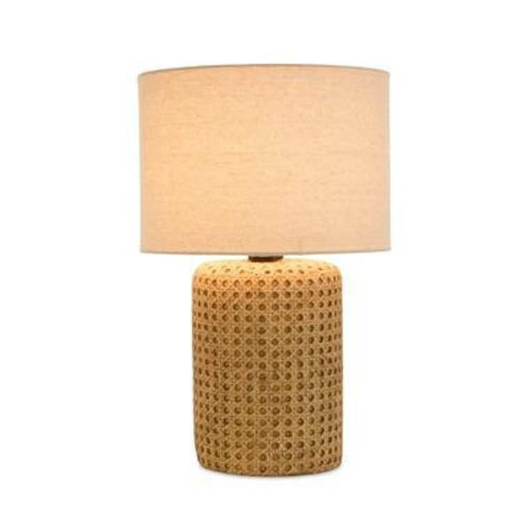 Cement and Linen Table Lamp