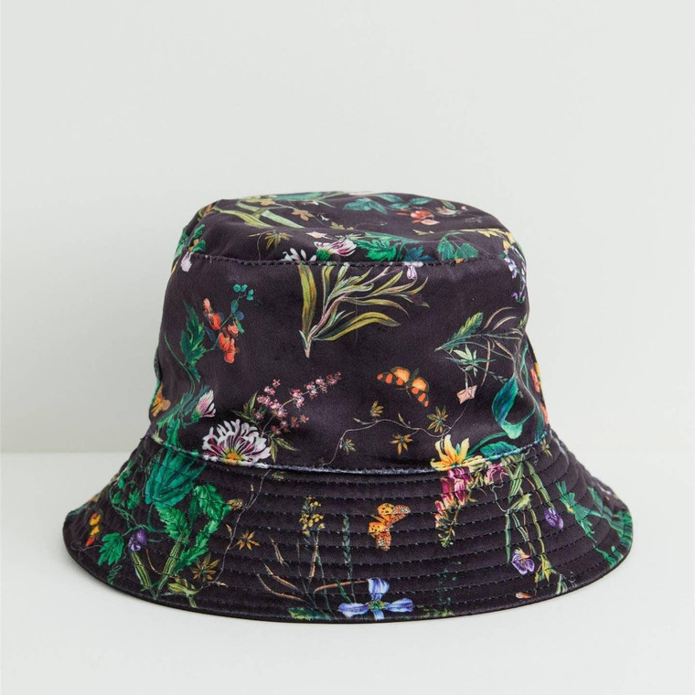 Pumpkin Black Velvet Bucket Hat