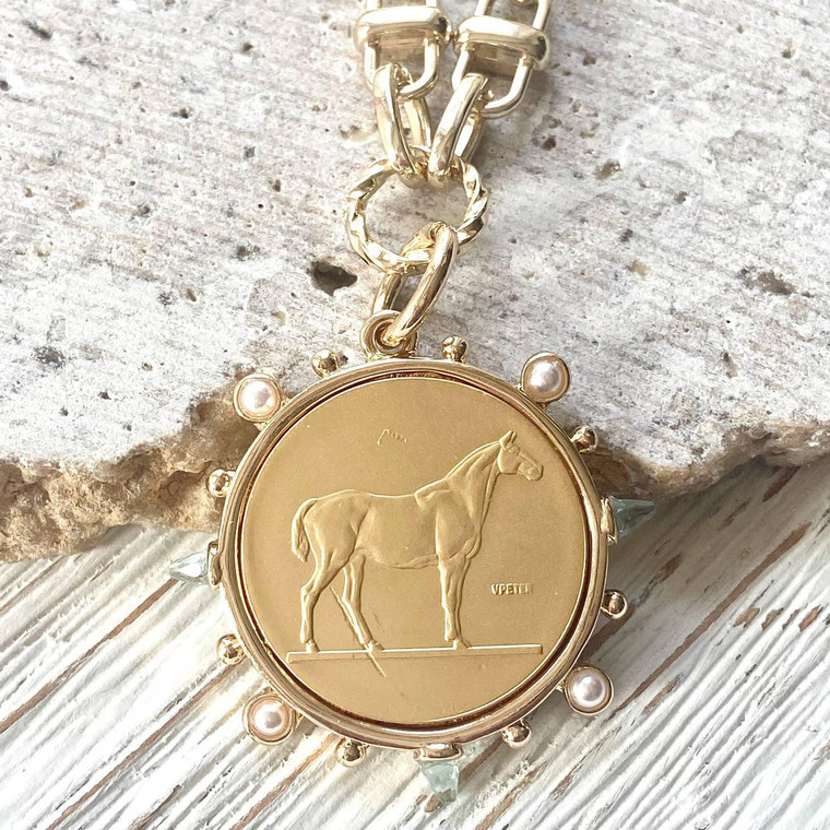 Horse Coin Necklace