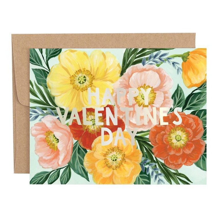 Valentines Day Poppies Card