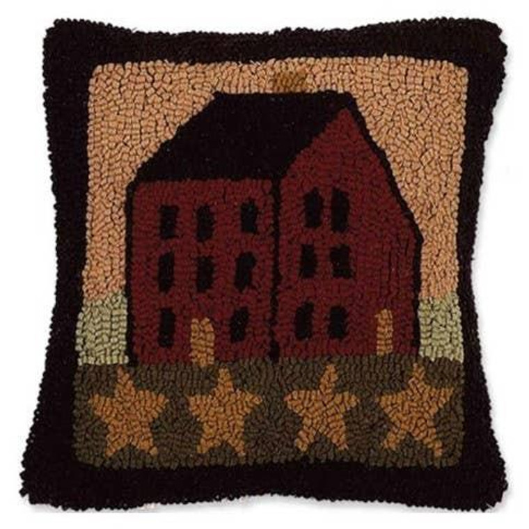 Saltbox House Hooked Pillow