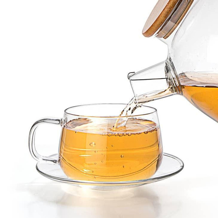 Glass Tea/Coffee Cup and Saucer
