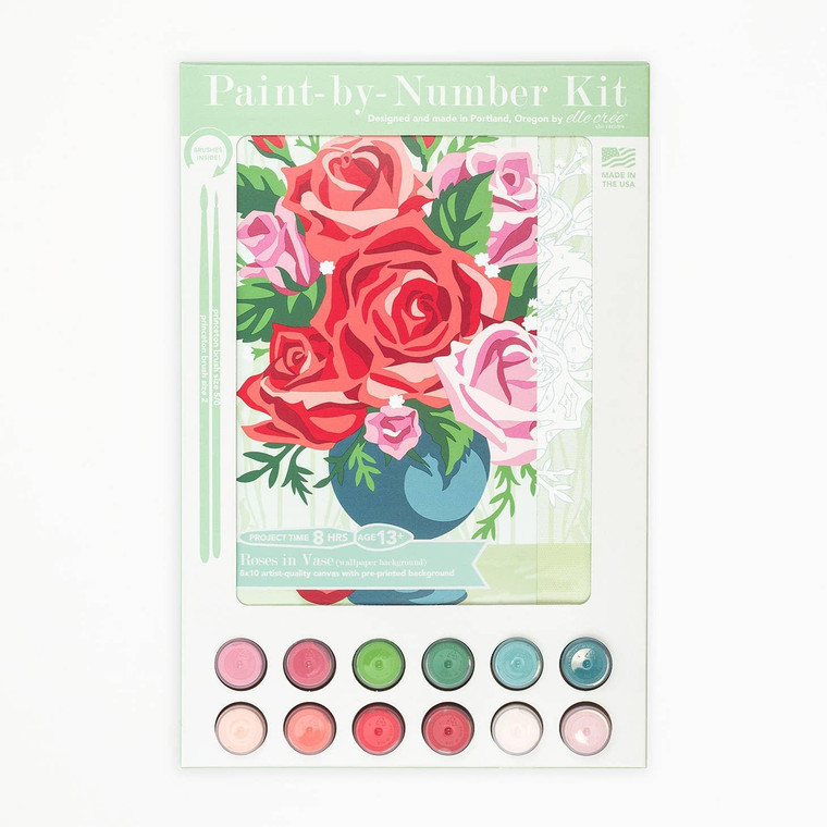 Roses in Vase Paint By Numbers Kit