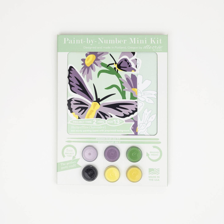 Lavender Butterflies Paint By Number Mini Set