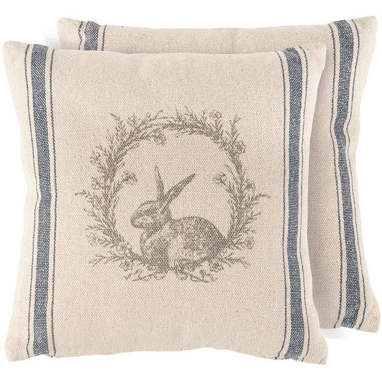 Rabbit  Wreath Pillow