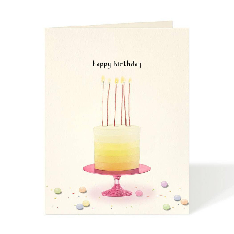 Ombre Birthday Cake Card