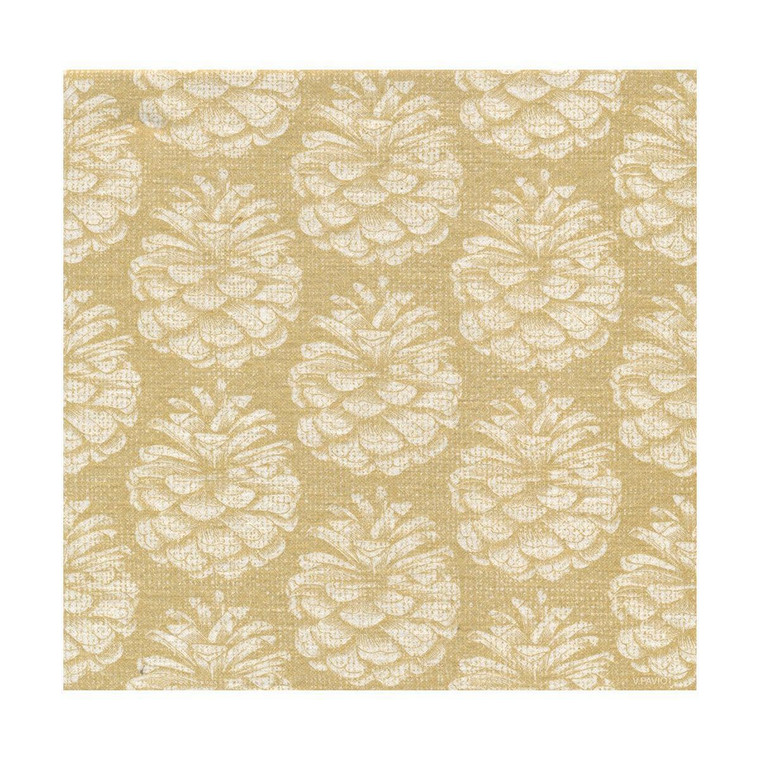 Pinecone Gold Dinner Napkins