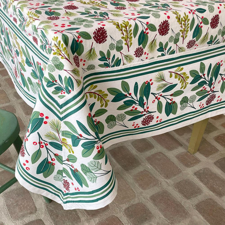 Holiday Greens Table Cloth