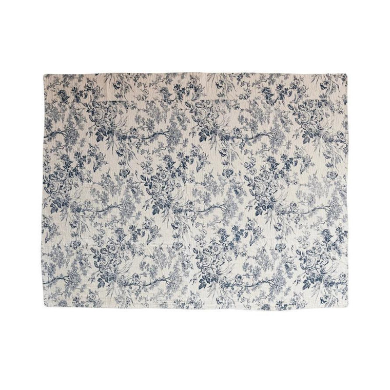 Blue Kantha Block Print Throw