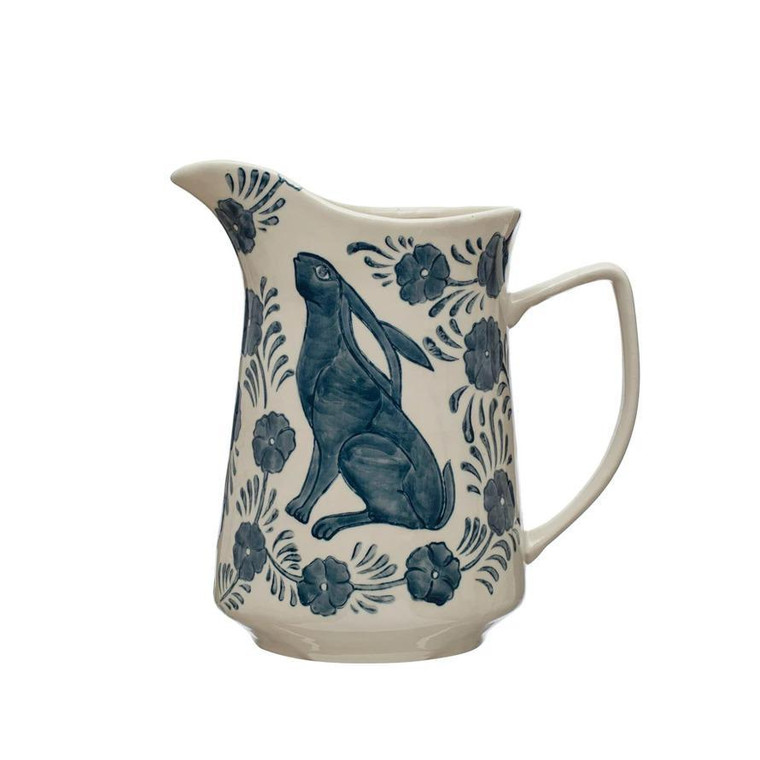 Stoneware Rabbit Pitcher