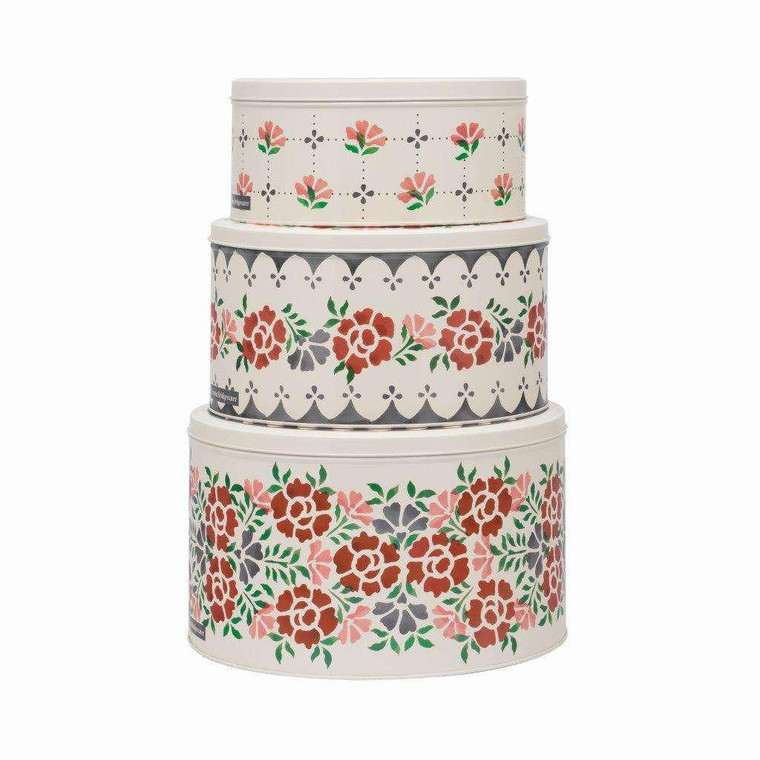 Antique Rose 3 Piece Cake Tin Set