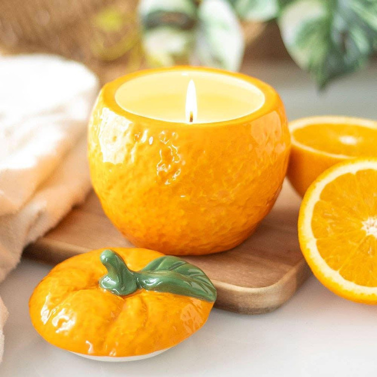 Orange Shaped Candle