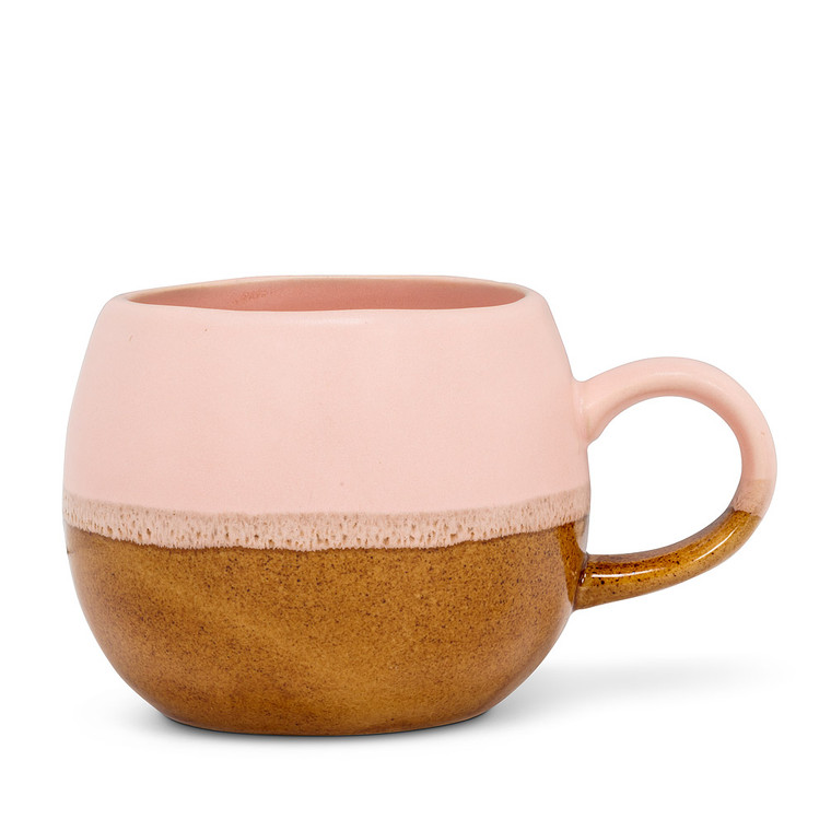 Pink Tri Colour Ball Mug