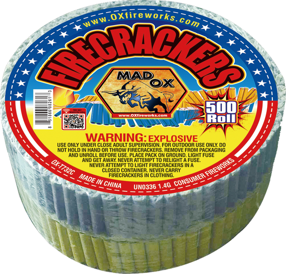Color Paper Firecrackers 500s Roll