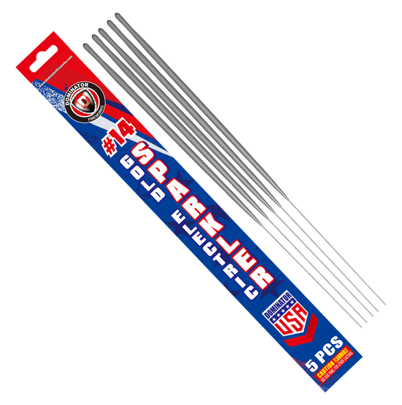 USA #14 GOLD ELECTRIC SPARKLERS 24/5