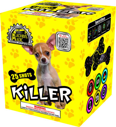 Killer Chihuahua 200g Fireworks Cake