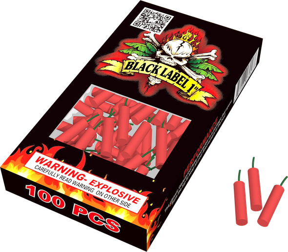 Black Label 1 inch Waterproof Firecrackers