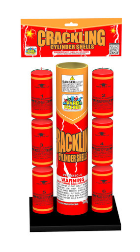 Poly Pack Crackling Cylinder Artillery Shells 6 Shot Reloadable Artillery