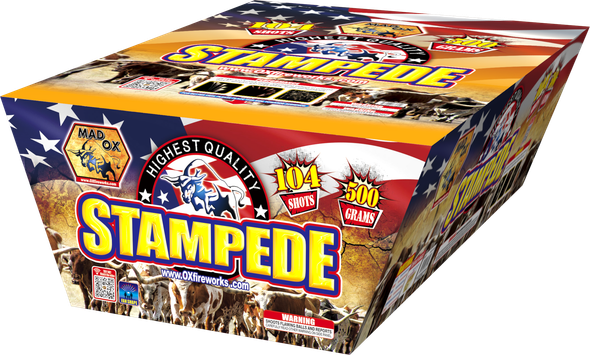 Stampede 104 Shots 500g Fireworks Cake