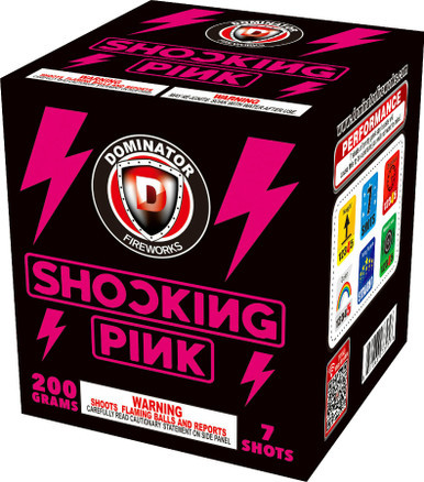Shocking Pink 200g Fireworks Cake