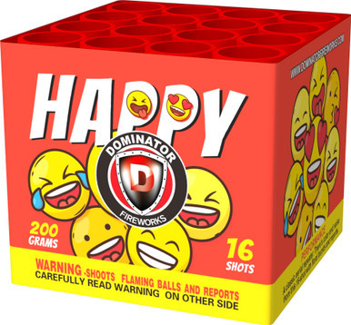 16 Shot Happy 200g Fireworks Cake