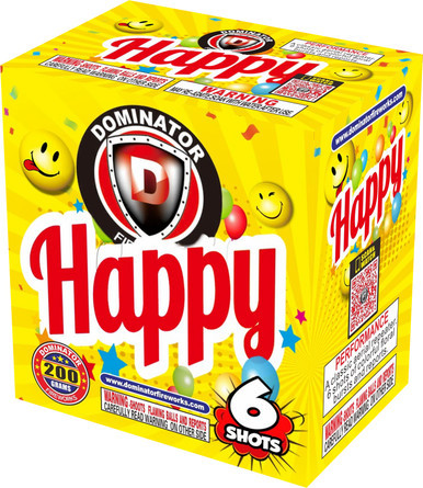 6 Shot Happy 200g Fireworks Cake