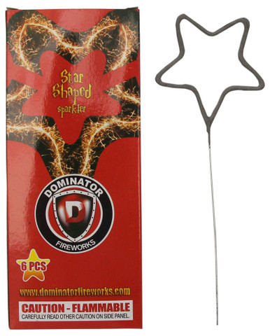 Star shaped sparkler