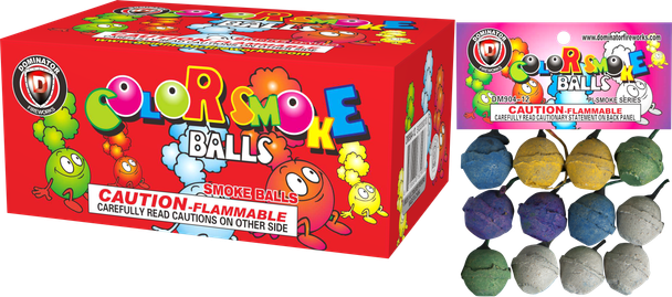 COLOR SMOKE BALLS CLAY 6/12
