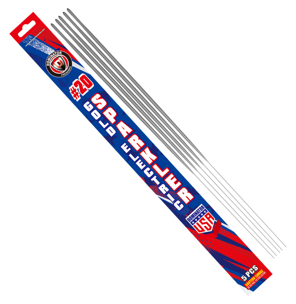 USA #20 GOLD ELECTRIC SPARKLERS 4/5