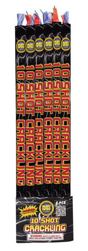 10 SHOT CRACKLING CANDLES 6 pack