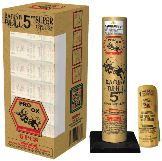Raging Bull 5 inch Artillery 6 Shot Reloadable Artillery