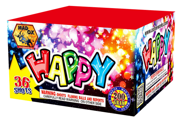 36 Shot Happy 200g Fireworks Cake