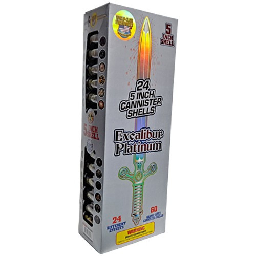 5" EXCALIBUR PLATINUM ARTILLERY SHELLS 24 pack