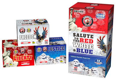 Salute to the Red White and Blue 500g Fireworks Assortment