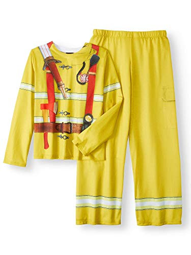 Boy S Fire Man Firefighter Themed Costume Pajama Pants Set Little Dreamers Pajamas