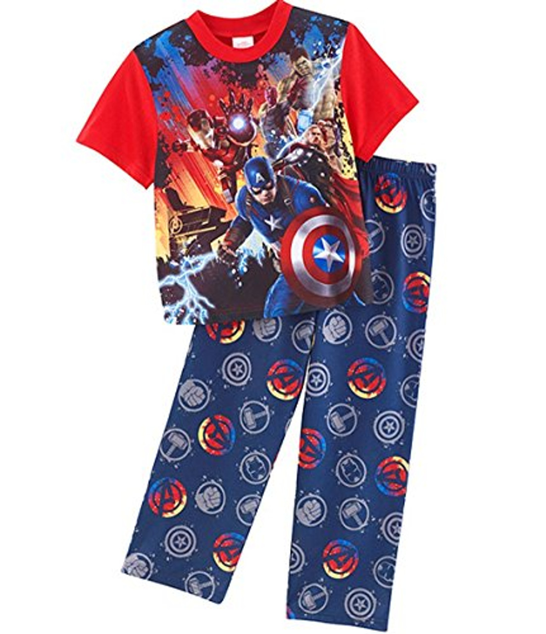 Marvel Avengers Iron Man Thor Hulk and Ultron Pajama Set Size 8