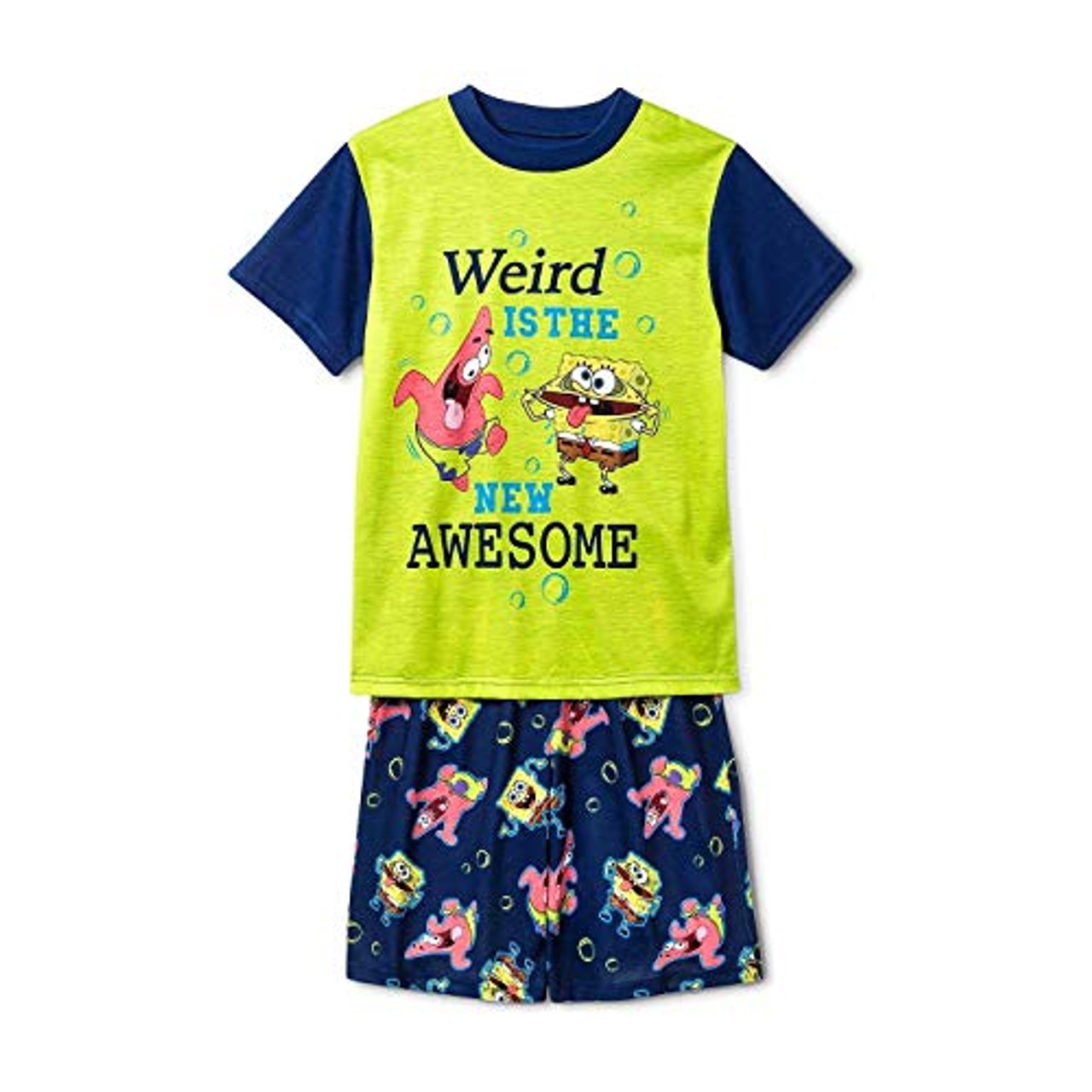 Spongebob and Patrick Weird is The New Awesome Pajama Shorts Set