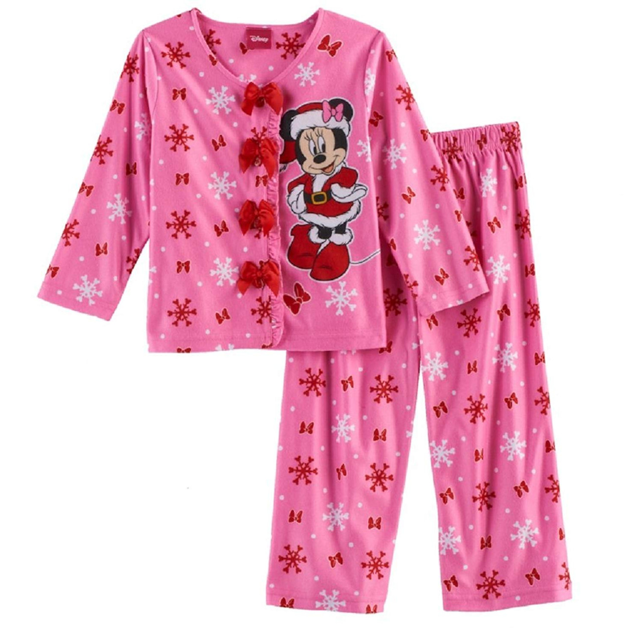 Minnie Mouse Toddler Girl s Christmas Holiday Snowflake Pajama Set