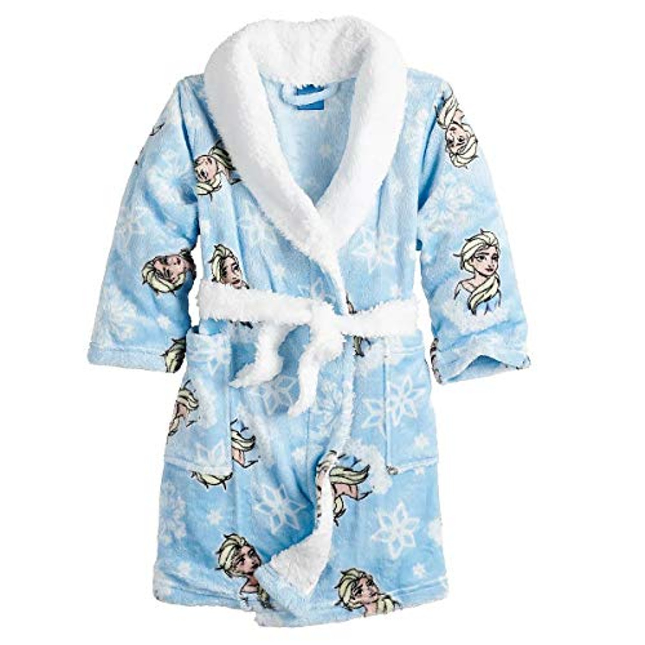 Disney FROZEN Elsa Snuggie Kids Blanket Robe Blue Soft Fleece Great! 