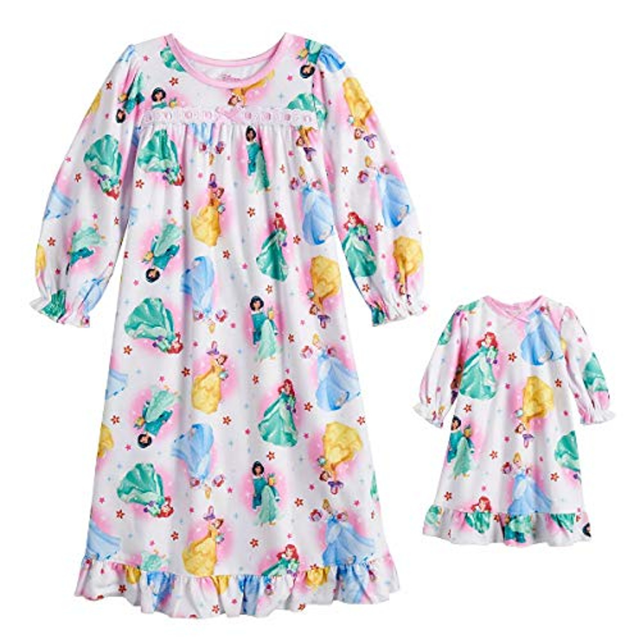 Disney Princess Toddler Girl s Flannel Nightgown with Doll Gown