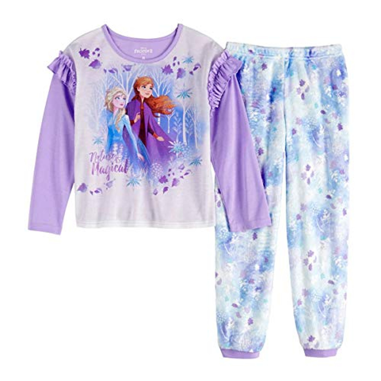 atmosfeer Uitstekend Email schrijven Frozen Girl's Elsa and Elsa Nature is Magical Jersey, Fleece Pajama Set -  Little Dreamers Pajamas