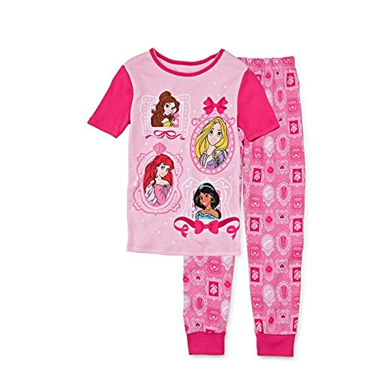 Disney Princess Belle Ariel Rapunzel and Jasmine Cotton Pajama